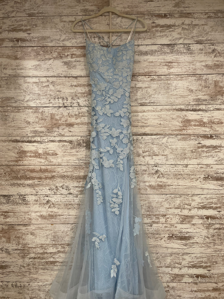 BLUE SPARKLY MERMAID GOWN -NEW
