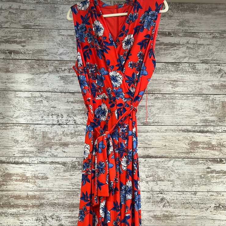 RED/BLUE FLORAL LONG JUMPER