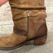 BROWN SUEDE BOOTS $230