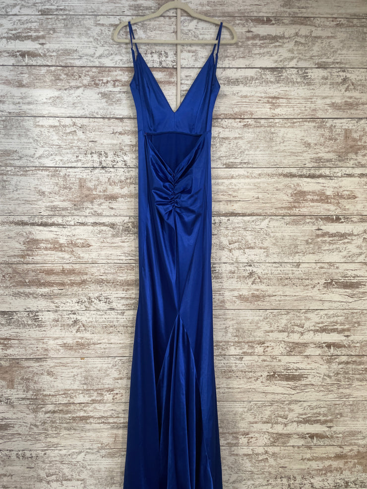 ROYAL BLUE LONG EVENING GOWN