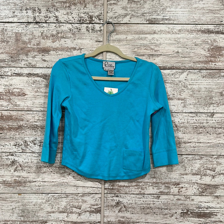 TEAL LONG SLEEVE TOP-NEW $55