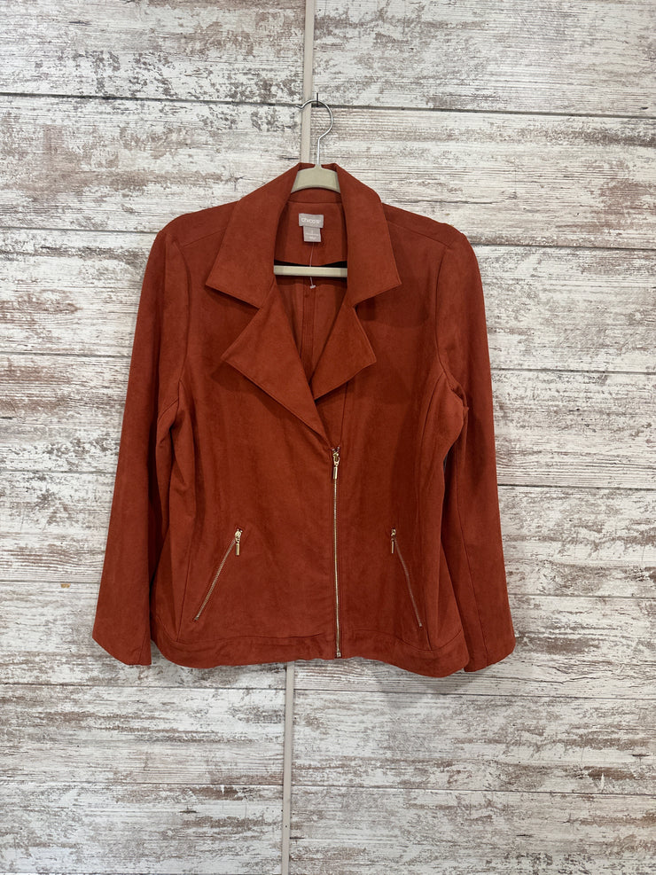 RUST COLORED SUEDE JACKET $129