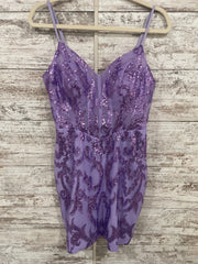 LAVENDER SPARKLY SHORT DRESS