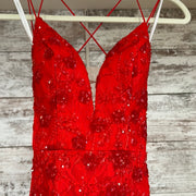 RED/FLORAL SPARKLY MERMAID GOW