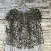 GRAY BEADED TOP LONG DRESS$849