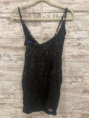 BLACK SPARKLY SHORT DRESS