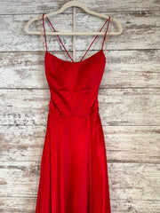 RED A LINE GOWN
