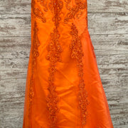 ORANGE/FLORAL MERMAID GOWN