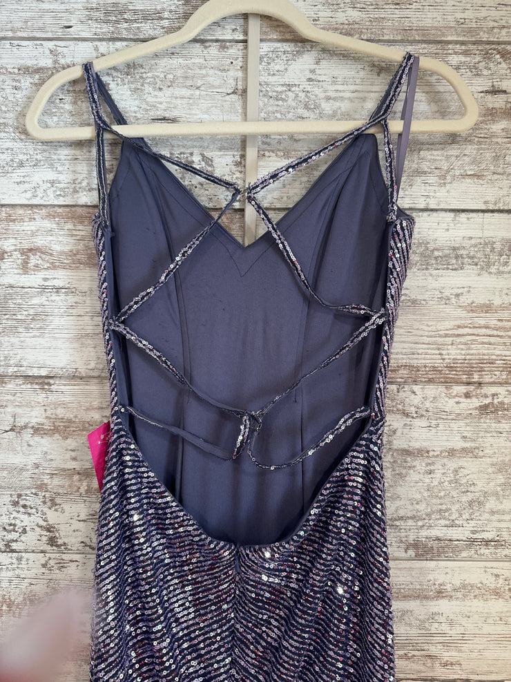 PURPLE SPARKLY LONG DRESS -NEW