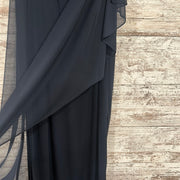 NAVY/SILVER 2 PC. LONG DRESS