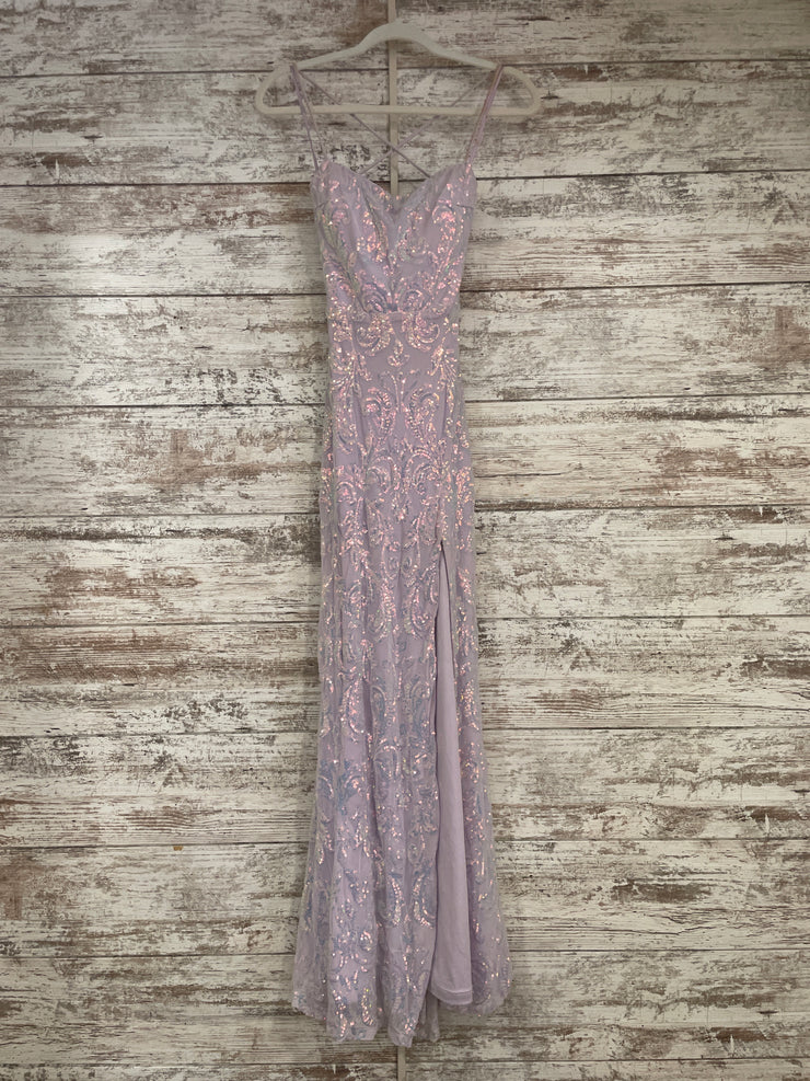 LAVENDER SPARKLY LONG DRESS