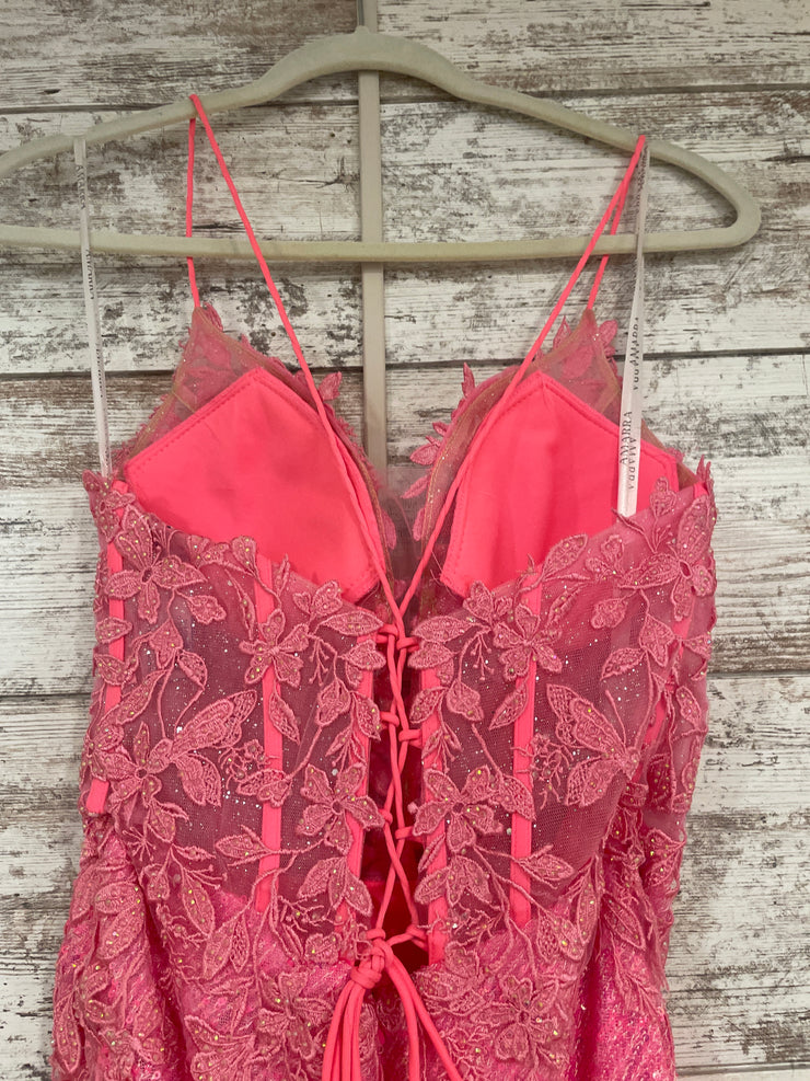 PINK/FLORAL LONG DRESS (NEW)