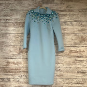 BLUE MIDI DRESS RETAIL $595