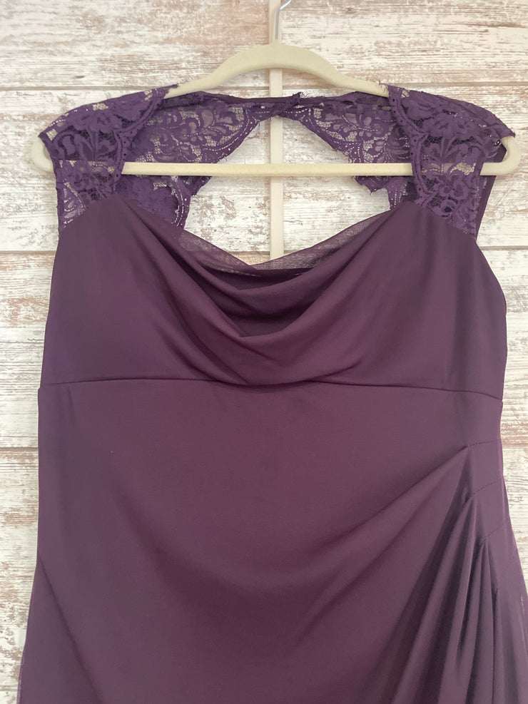 PURPLE LONG EVENING GOWN