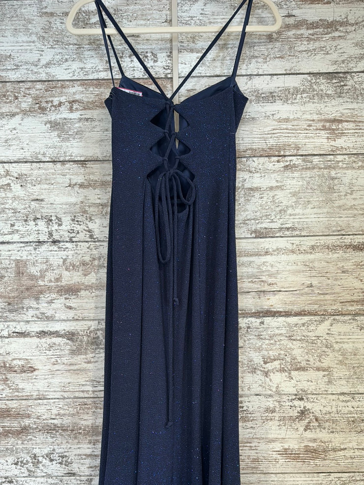 NAVY SPARKLY LONG DRESS