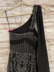 BLACK BEADED LONG DRESS (NEW)