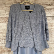 BLUE LACE 2 PC. LONG DRESS SET