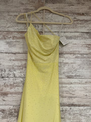 YELLOW SPARKLY LONG DRESS-NEW