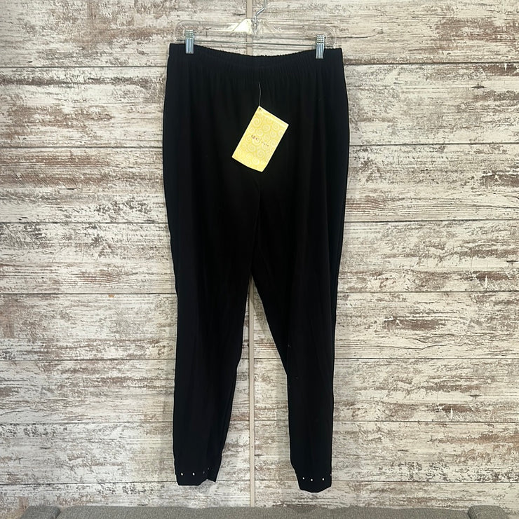 BLACK SUEDE FEEL PANTS-NEW $69