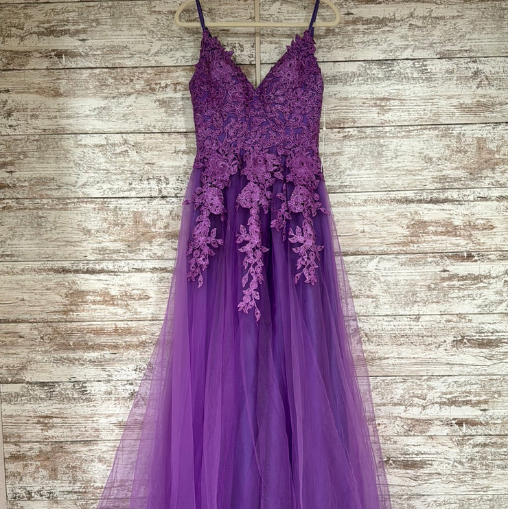 PURPLE A LINE GOWN (NEW)