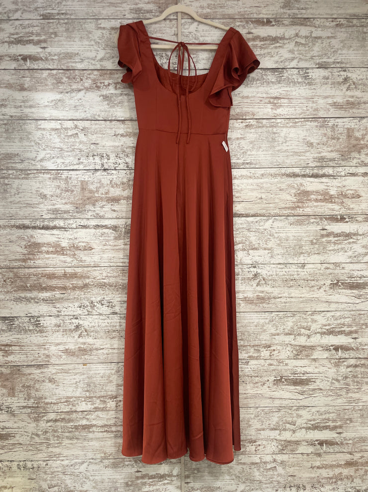 RUST COLORED A LINE GOWN (NEW)