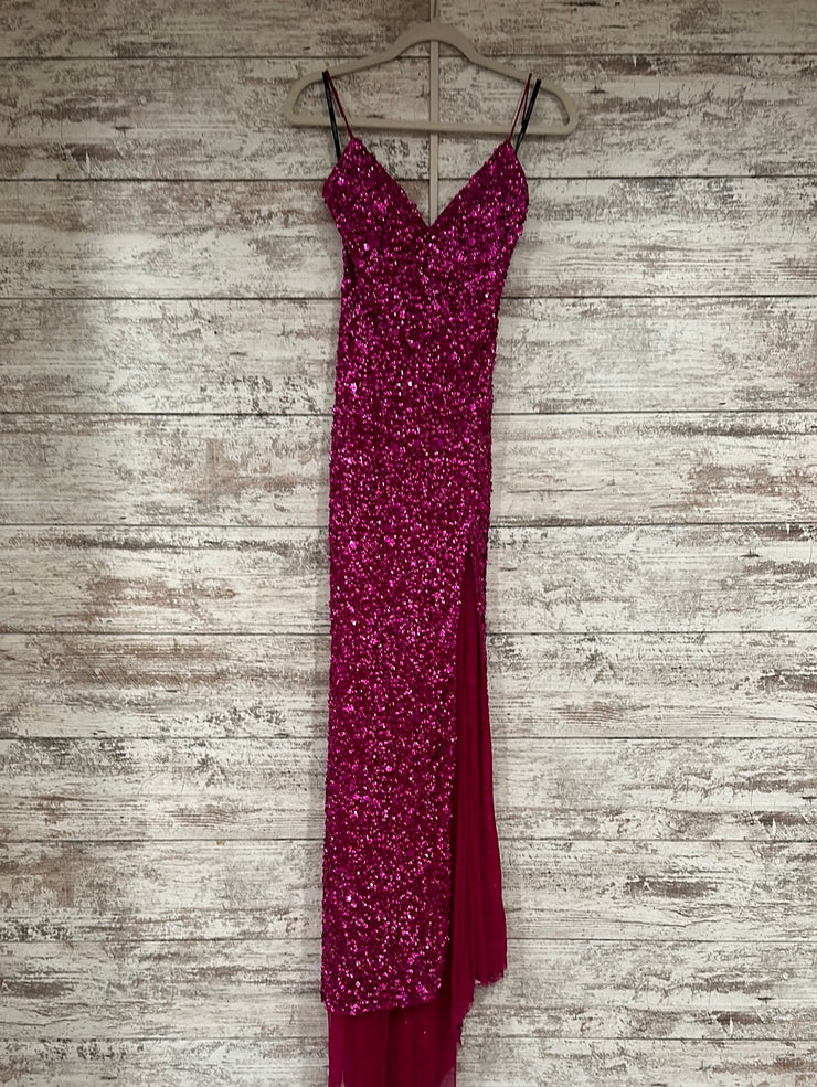 PINK FULL SEQUIN LONG DRESS