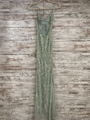 GREEN SPARKLY LONG EVENING GOW