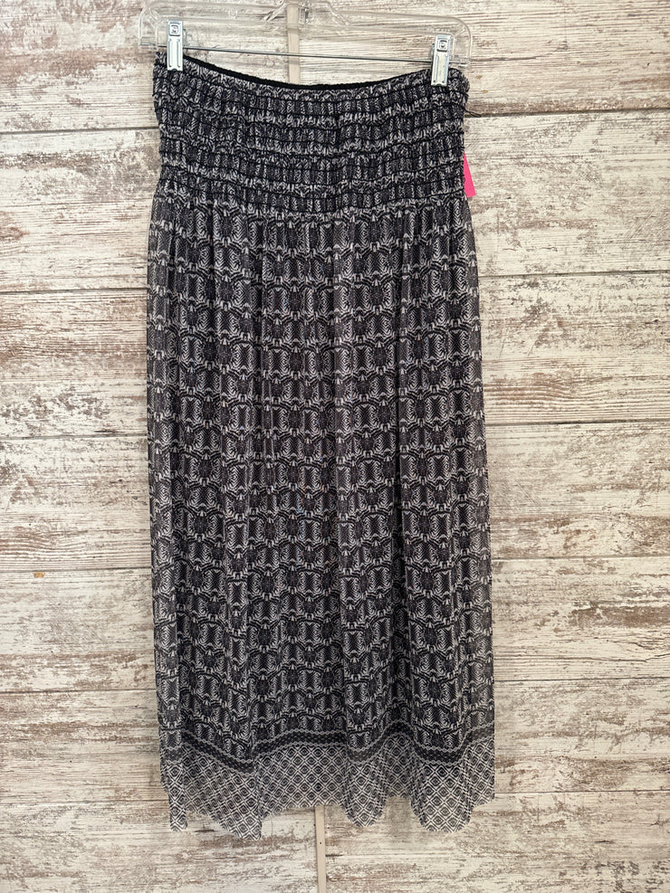 BLACK/GRAY LONG SKIRT $89