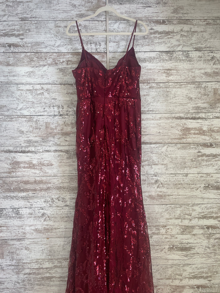 BURGUNDY SPARKLY DRESS (NEW)