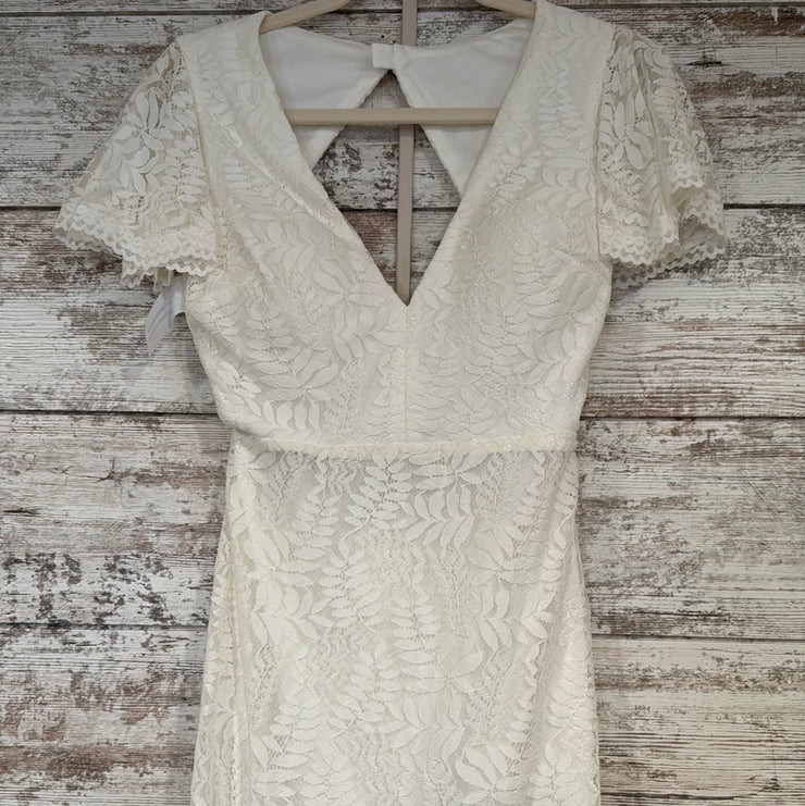 WHITE LACE LONG DRESS (NEW)