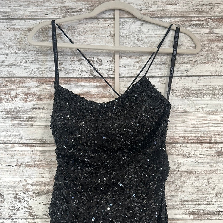 BLACK FULL SEQUIN LONG DRESS