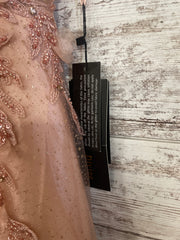 BLUSH SPARKLY A LINE GOWN -NEW