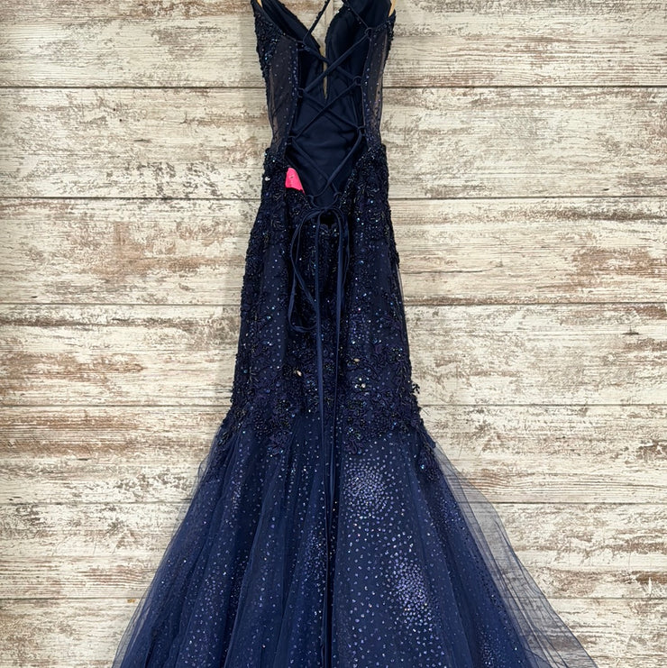 NAVY MERMAID GOWN