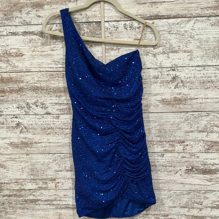 ROYAL BLUE SEQUIN SHORT DRESS