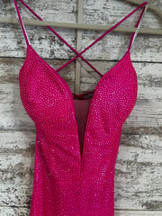 PINK SPARKLY LONG EVENING GOWN