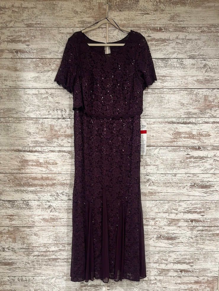 PURPLE LACE LONG DRESS (NEW)