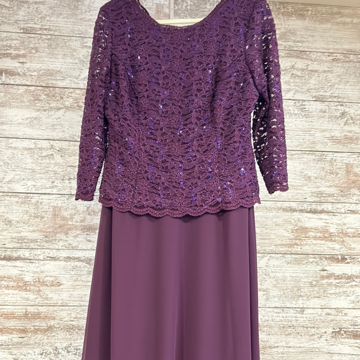 PURPLE LONG EVENING GOWN