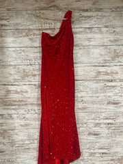 RED SEQUIN LONG EVENING GOWN