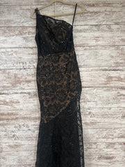 BLACK/FLORAL LONG DRESS $600