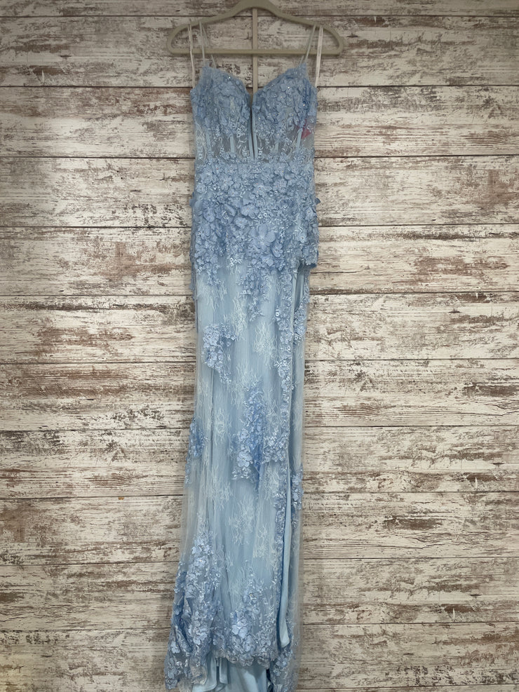 BLUE/FLORAL LONG DRESS (NEW)