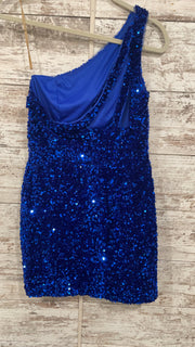 ROYAL BLUE SPARKLY SHORT DRESS