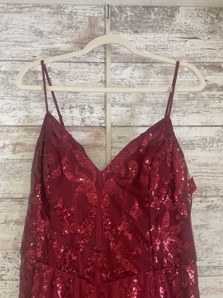 BURGUNDY SPARKLY DRESS (NEW)