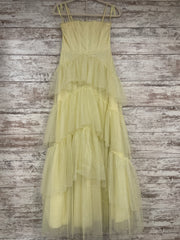 YELLOW SPARKLY TIERED A LINE