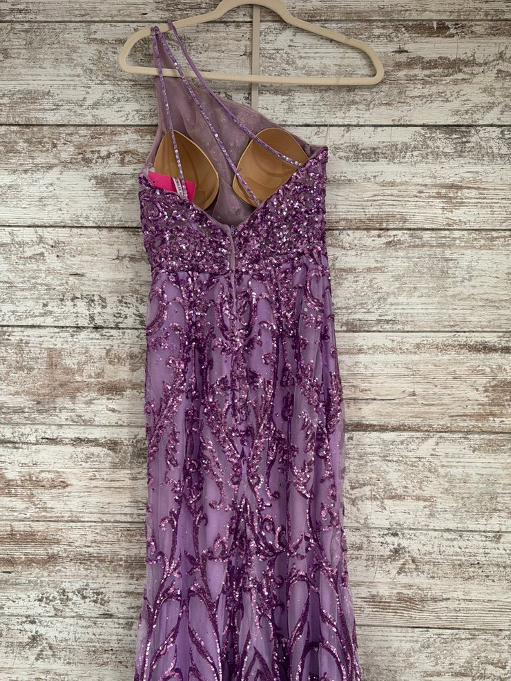 PURPLE SPARKLY LONG DRESS