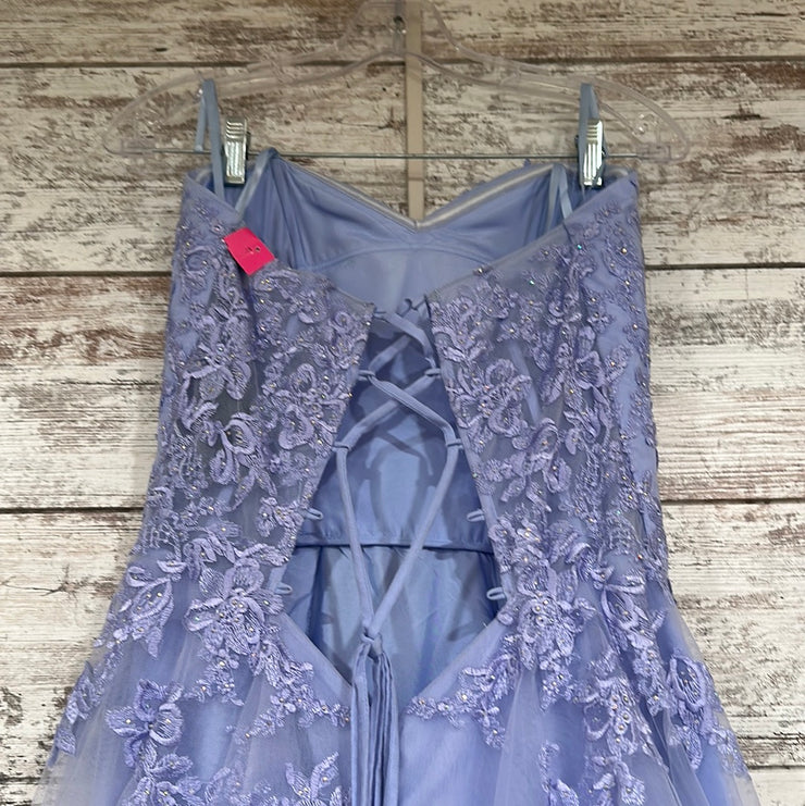 LAVENDER/FLORAL ALINE GOWN-NEW