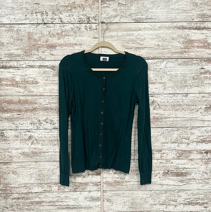 GREEN BUTTON UP CARDIGAN