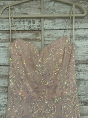 PINK SPARKLY LONG DRESS
