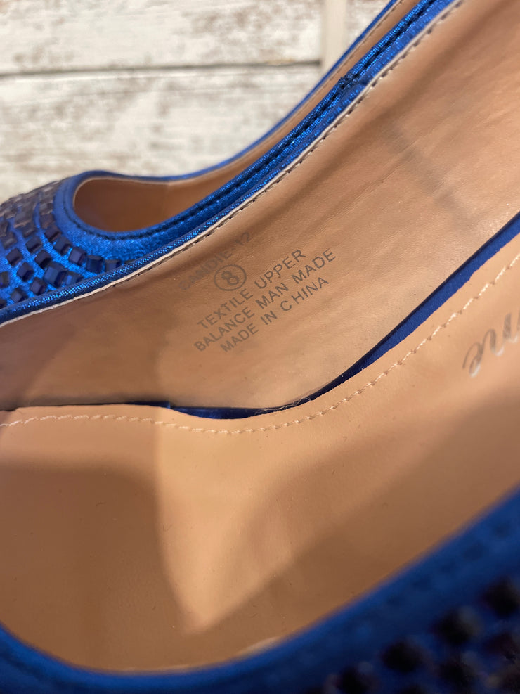 ROYAL BLUE SPARKLY HEELS-NEW