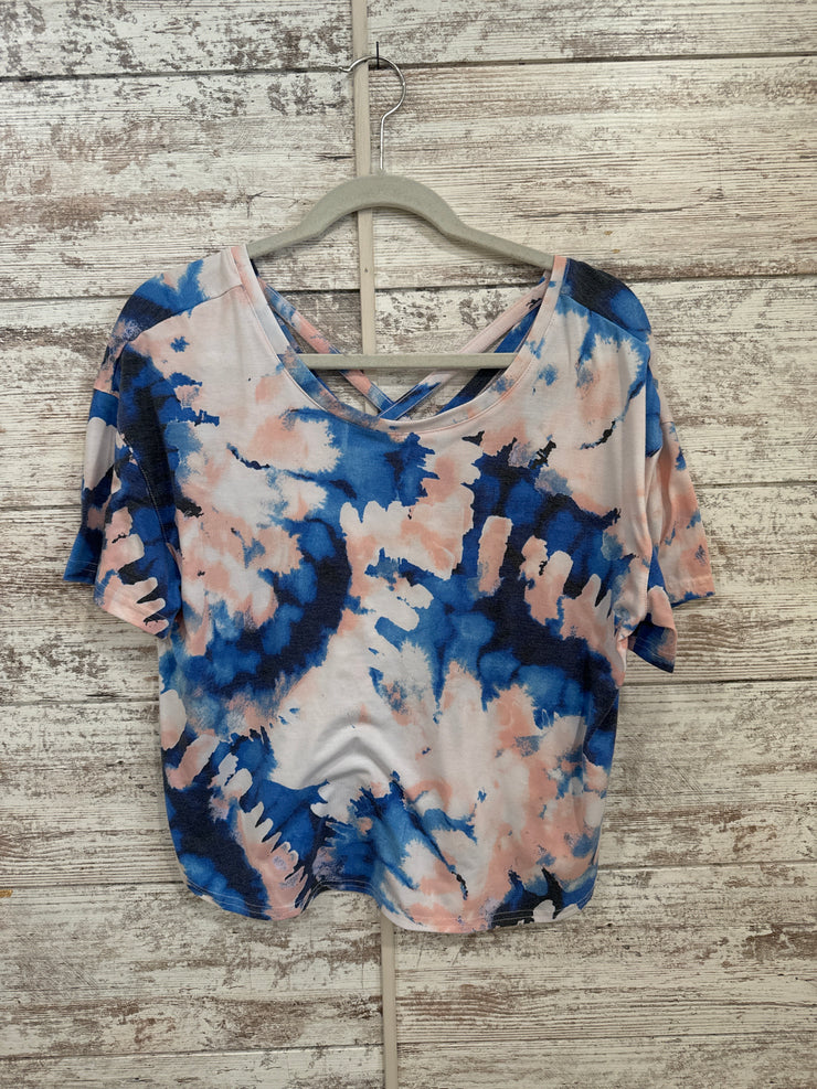 BLUE/PINK SHORT SLEEVE TOP
