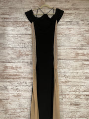 BLACK/SILVER LONG EVENING GOWN
